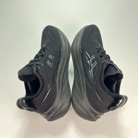 ASICS GEL-NIMBUS 25 Triple Black Lace Up Running Shoes 1012B601 Women's Size 7 - Picture 7 of 12